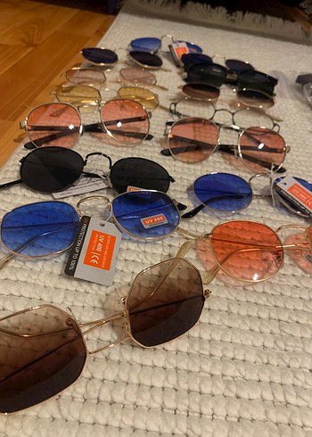 Renkli Vintage Kadın Güneş Gözlükleri - Görsel 5