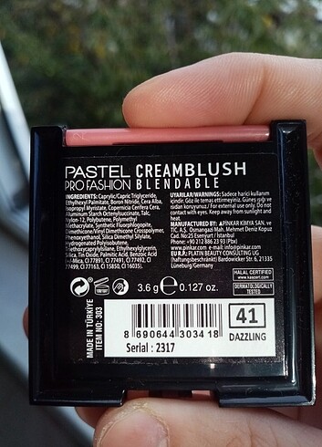 Beden Renk PASTEL Profashion Cream Blush Krem Allık No 41