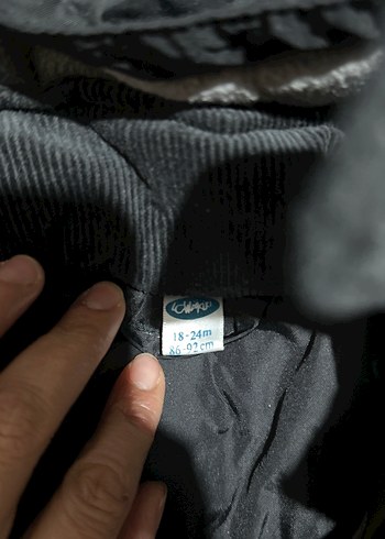 Siyah Erkek Çocuk Kürklü Kapüşonlu Ceket - Görsel 4