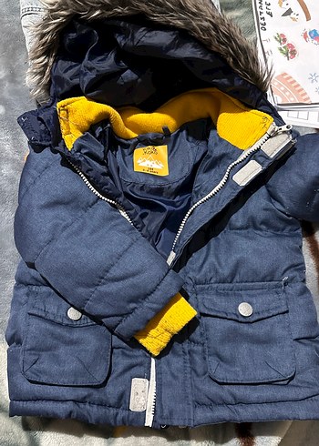 Erkek Çocuk Gri Kürklü Street Wear Mont - Görsel 3