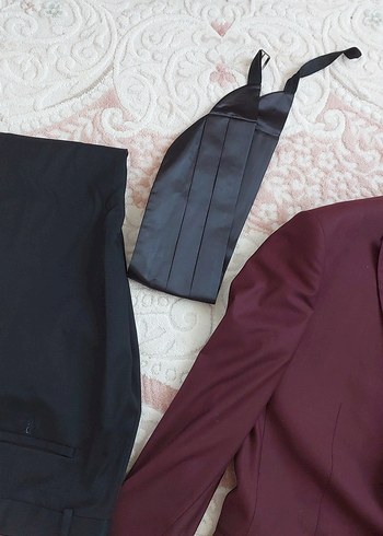 54 Beden bordo Renk Bordo Regular Fit Erkek Takım Elbise
