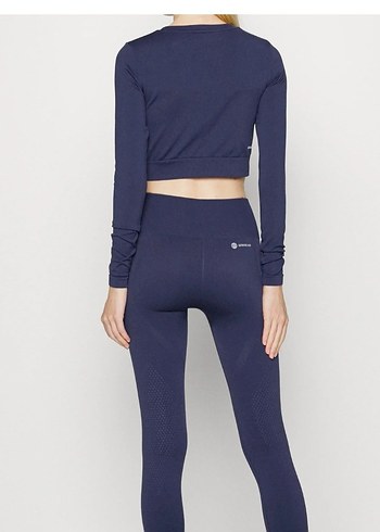 adidas 0 Lacivert Uzun Kollu Crop Üst - Görsel 2