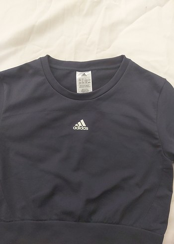 adidas 0 Lacivert Uzun Kollu Crop Üst - Görsel 5