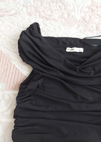 l Beden siyah Renk Pull&bear Drapeli Siyah bluz