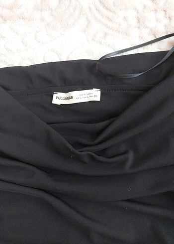 Pull and Bear Pull&bear Drapeli Siyah bluz