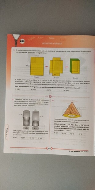 Beden Renk LGS MOZAİK YAYINLARI MATEMATİK SORU BANKASI