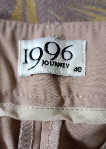 Bej Kadın Kumaş Pantolon Midi Boy - Görsel 5