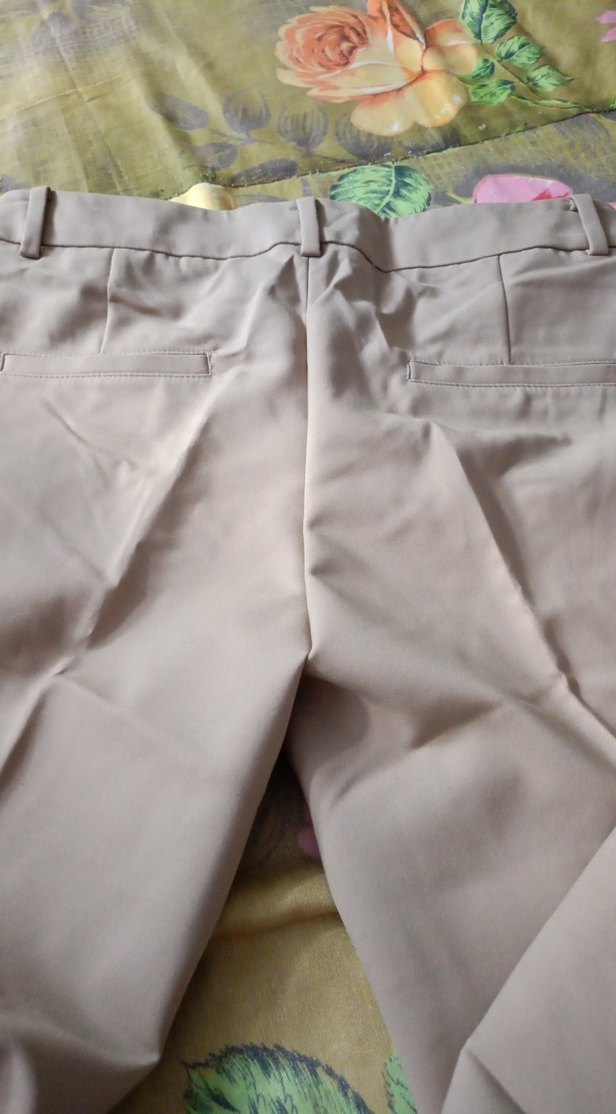 Bej Kadın Kumaş Pantolon Midi Boy - Görsel 3