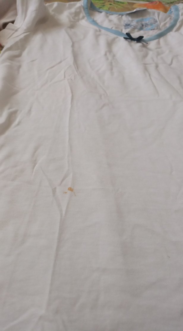 Beyaz V Yaka Hamile Tişörtü, Kısa Kollu - Görsel 4