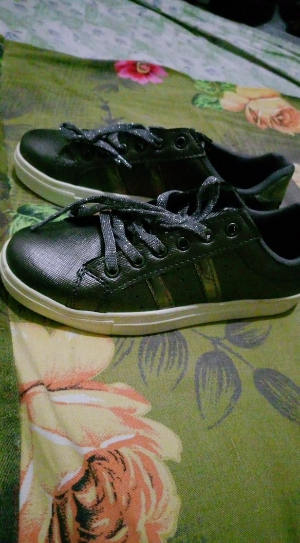 Siyah Bağcıklı Yüksek Topuklu Kadın Spor Ayakkabı - Görsel 4