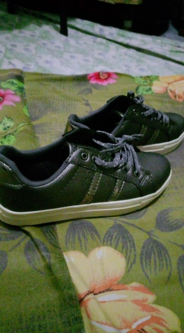 Siyah Bağcıklı Yüksek Topuklu Kadın Spor Ayakkabı - Görsel 2