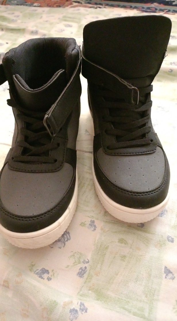 Gri Erkek Çocuk Günlük Botları Cırtlı - Görsel 2