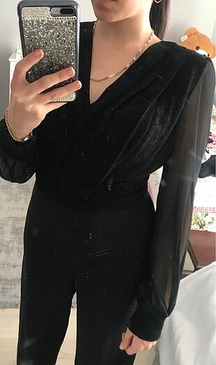 Siyah tulum simli