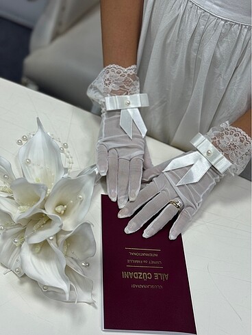 Nikah eldiveni nikah çiçeği nikah saç tokası