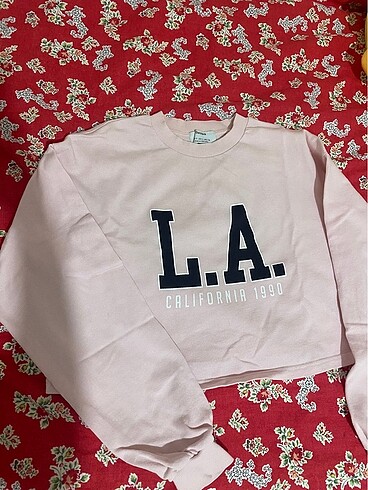 Bershka toz pembe sweat