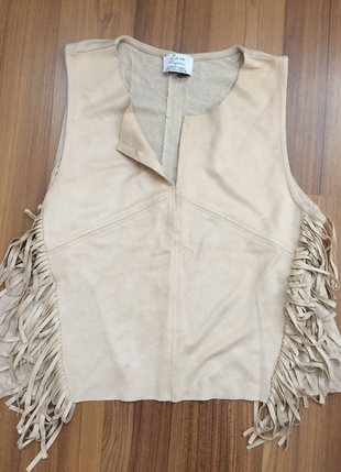 Zara ten rengi suet bluz