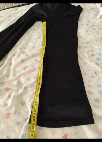 Siyah Kadife İspanyol Paça Pantolon - Görsel 3