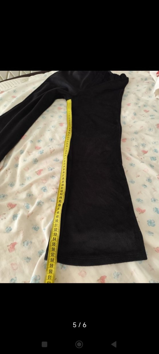 Siyah Kadife İspanyol Paça Pantolon - Görsel 3