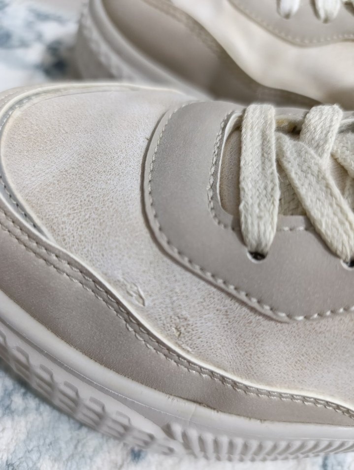 Beyaz Platform Topuklu Kadın Spor Ayakkabı - Görsel 2