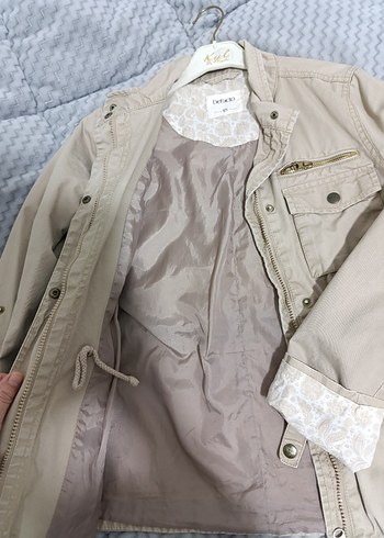 Bej Düğmeli Kadın Ceket - Görsel 6