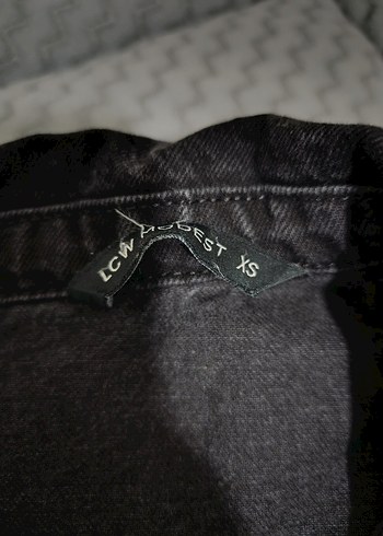 Gri Uzun Kadın Denim Ceket - Görsel 4