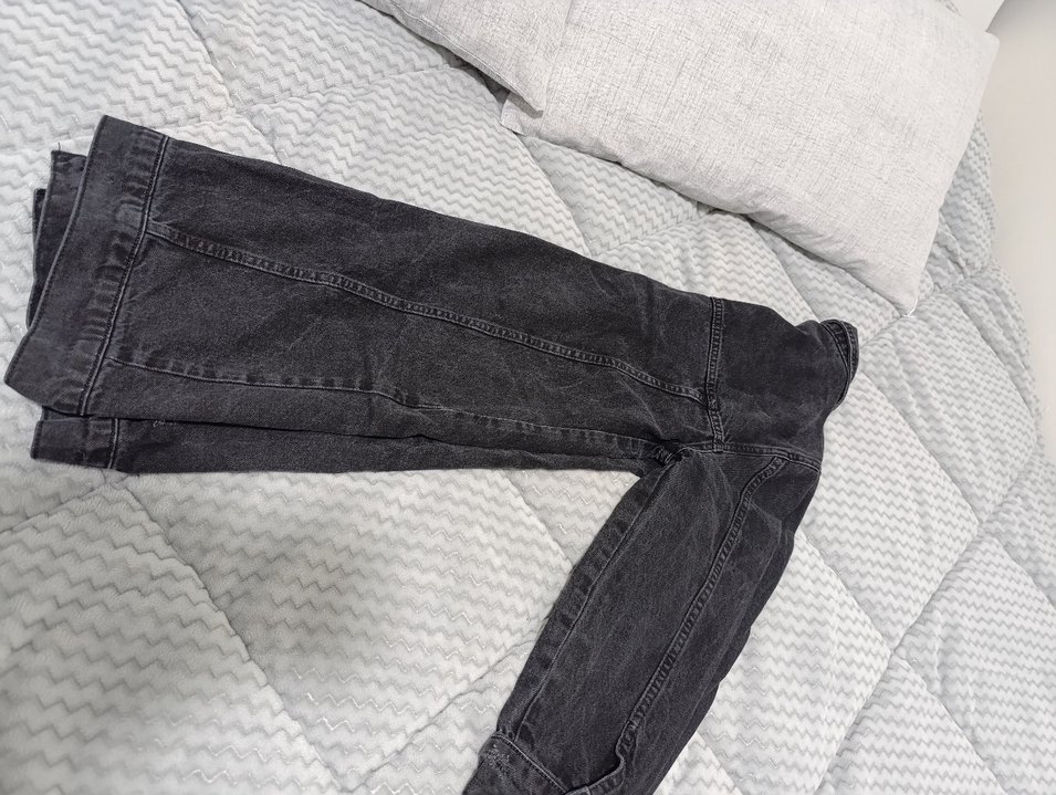 Gri Uzun Kadın Denim Ceket - Görsel 2