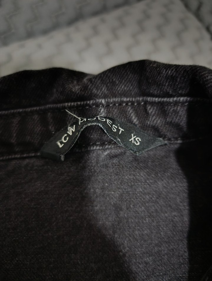 Gri Uzun Kadın Denim Ceket - Görsel 4