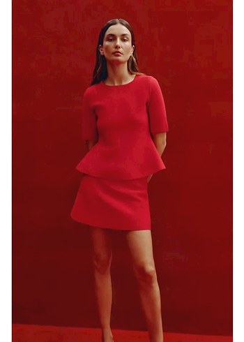 zara örgü peplum takım
