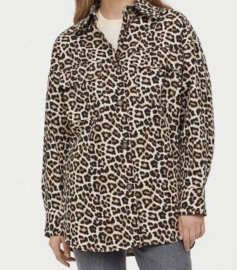 Leopar Desenli Düğmeli Kadın Gömlek - Görsel 5