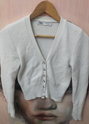 zara taşlı hırka - Görsel 3