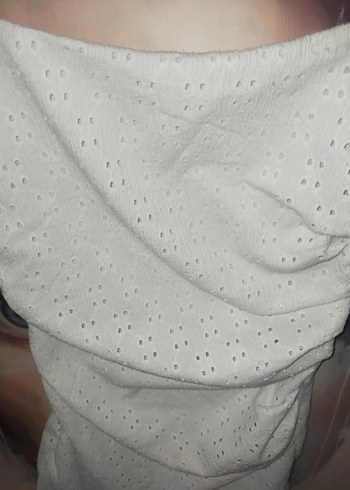 Dantel Detaylı Beyaz Mini Halter Elbise - Görsel 4