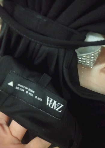 Kadın Siyah Taşlı Fiyonk Detaylı Elbise - Görsel 6