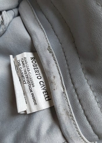s Beden gri Renk Roberto cavalli mini deri şort