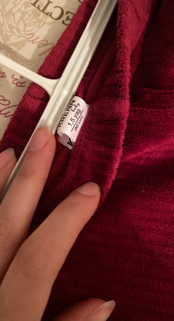 Kız bebek kadife tayt - Görsel 3