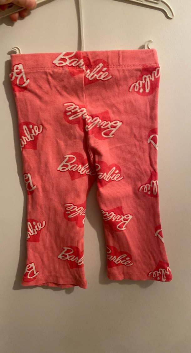 Barbie Baskılı Pembe Kız bebek Tayt - Görsel 2