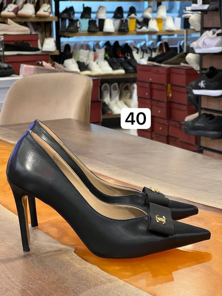 Siyah Stiletto Topuklu Kadın Klasik Ayakkabı - Görsel 2