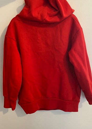 Kırmızı Kapüşonlu Erkek Çocuk Sweatshirt - Görsel 2