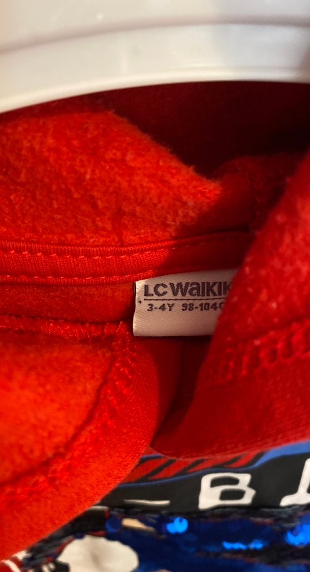 Kırmızı Kapüşonlu Erkek Çocuk Sweatshirt - Görsel 3