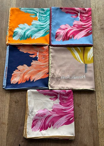 Kadın twill ipek eşarp - Görsel 2