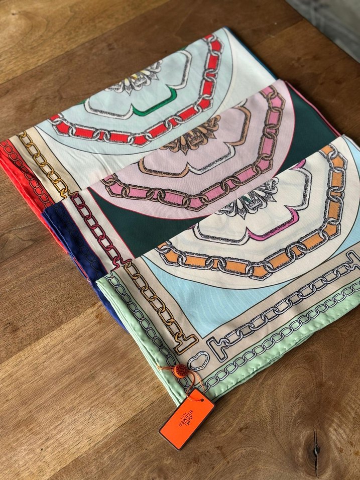 Kadın twill ipek eşarp - Görsel 2