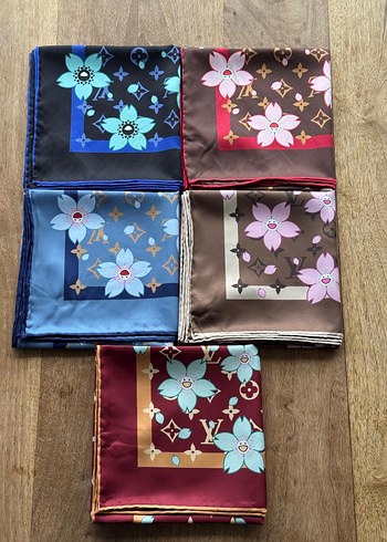 Kadın twill ipek eşarp - Görsel 2