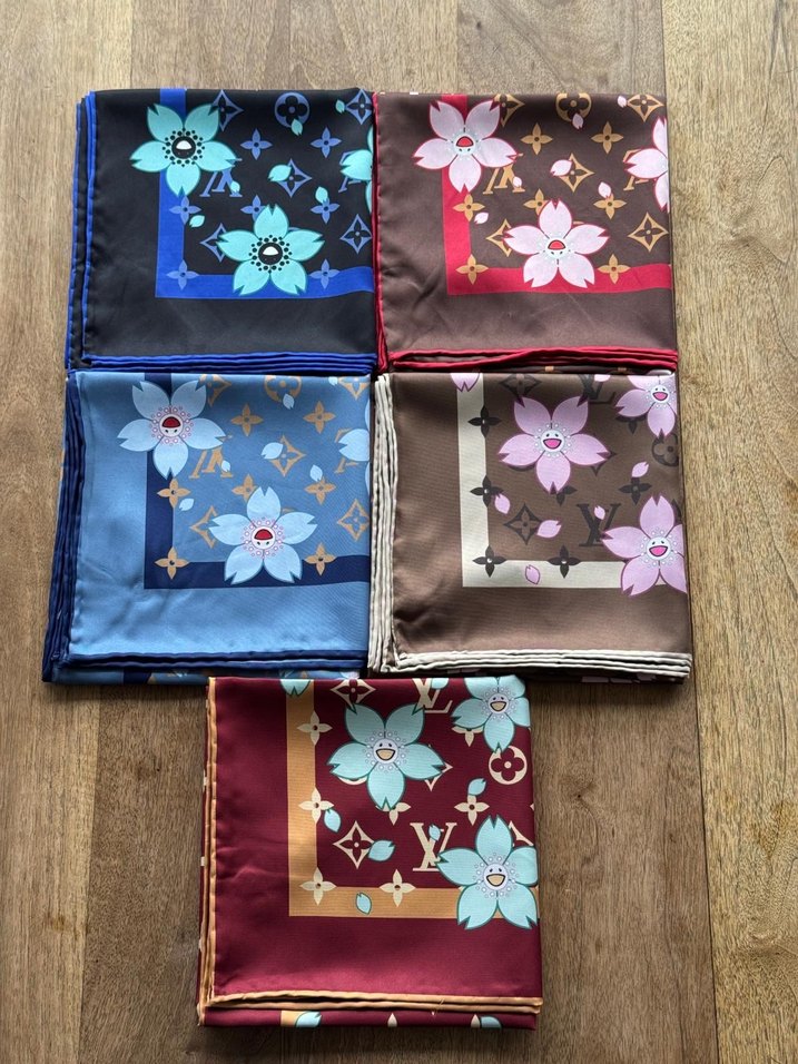 Kadın twill ipek eşarp - Görsel 2