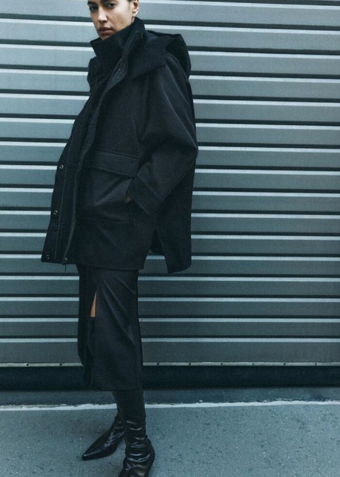 Zara Yünlü Parka - Görsel 2