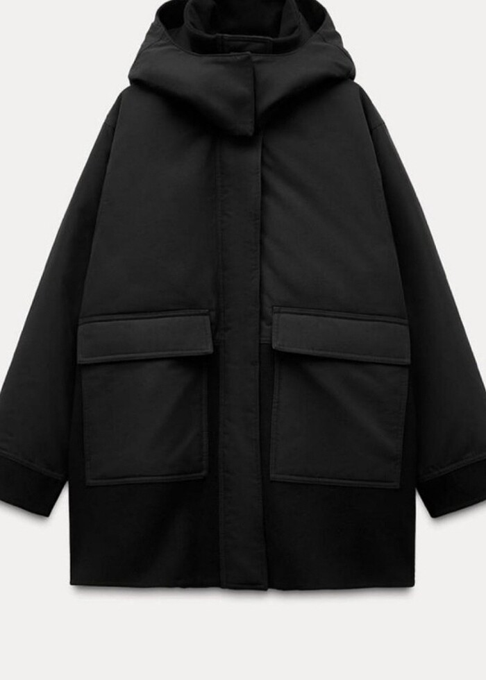 Zara Yünlü Parka - Görsel 4