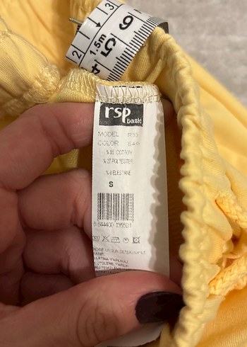 Kadın Sarı Yüksek Bel Mini Şort - Görsel 5