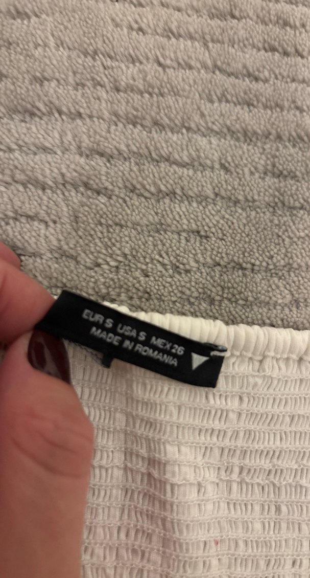 Beyaz Askılı mini elbise - Görsel 3