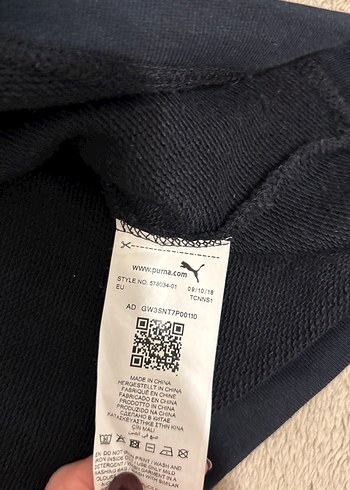 Siyah Kapüşonlu Baskılı Kadın Crop Sweatshirt - Görsel 6