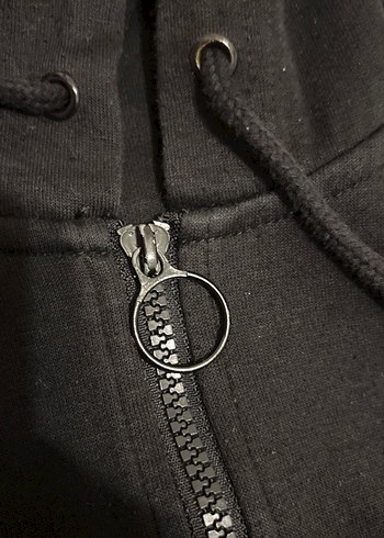 Siyah Fermuarlı Kadın Sweatshirt - Görsel 6