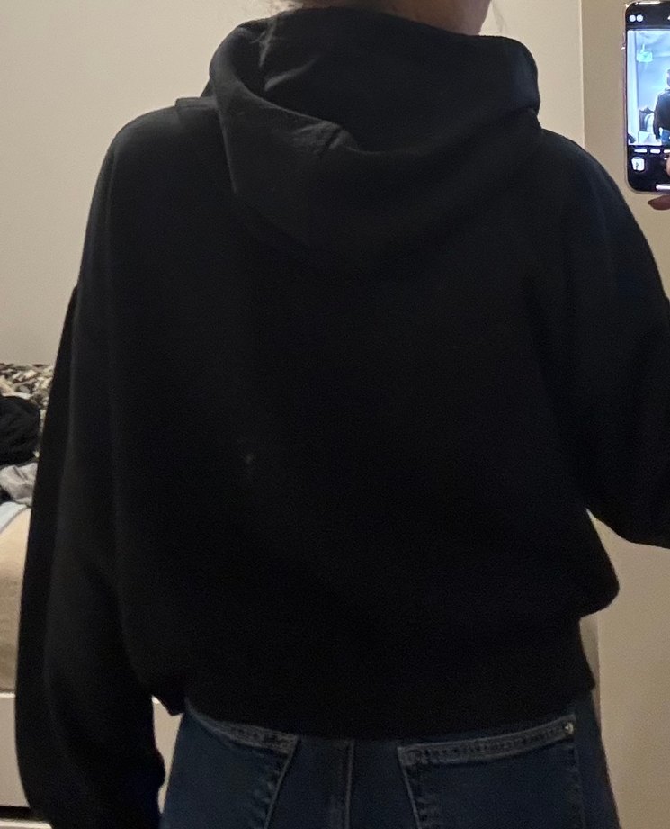 Siyah Fermuarlı Kadın Sweatshirt - Görsel 3