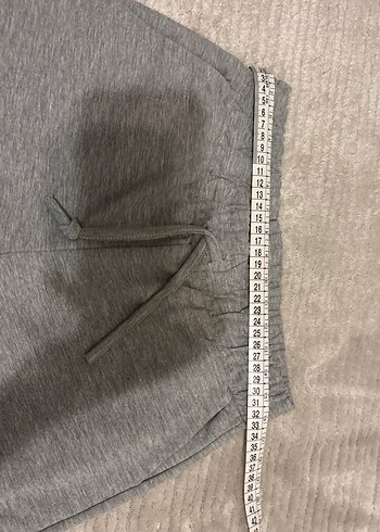 Gri penye şort - Görsel 4